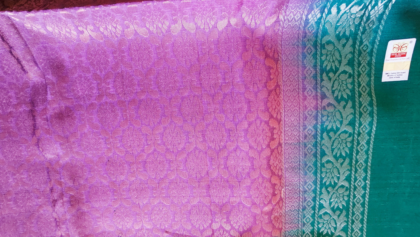 Kanjivaram Pure silk sarees Peacock Green Bridals Kanchipuram VEK324