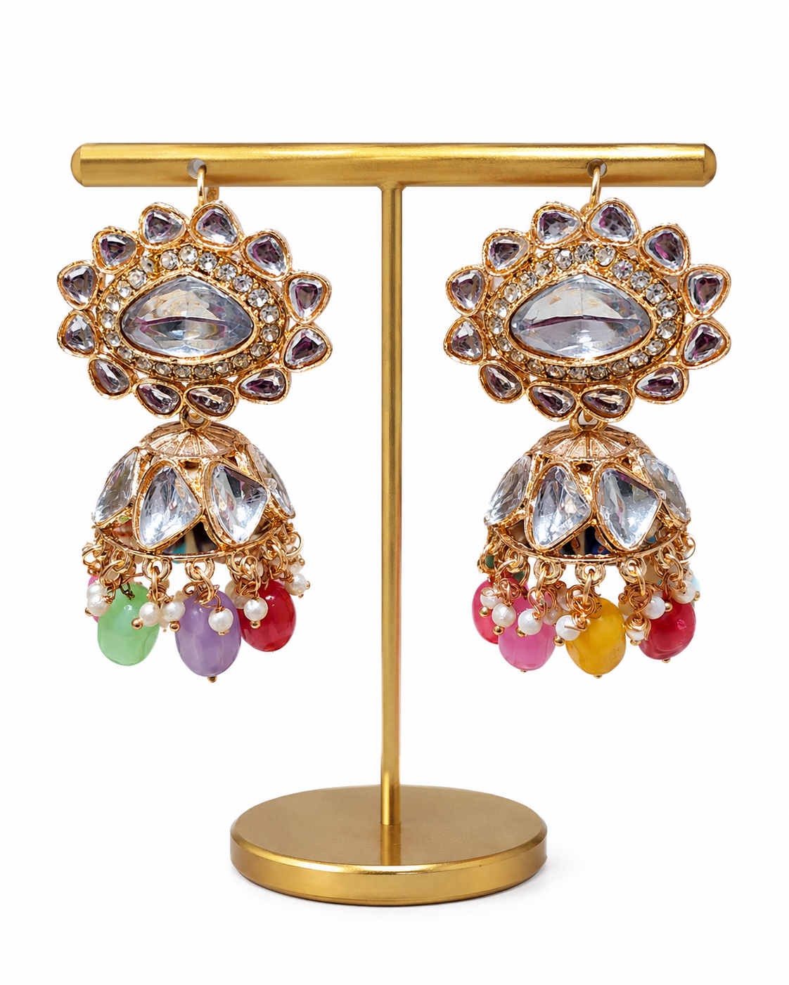 Kundan Jhumka Multicolor