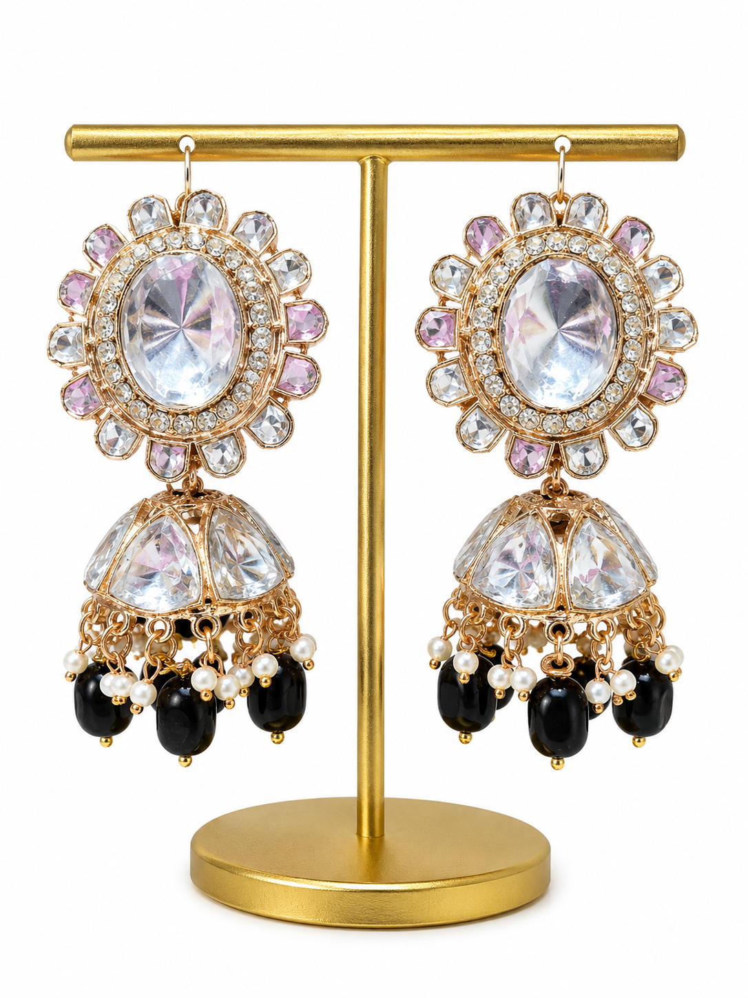 Kundan Jhumka Black