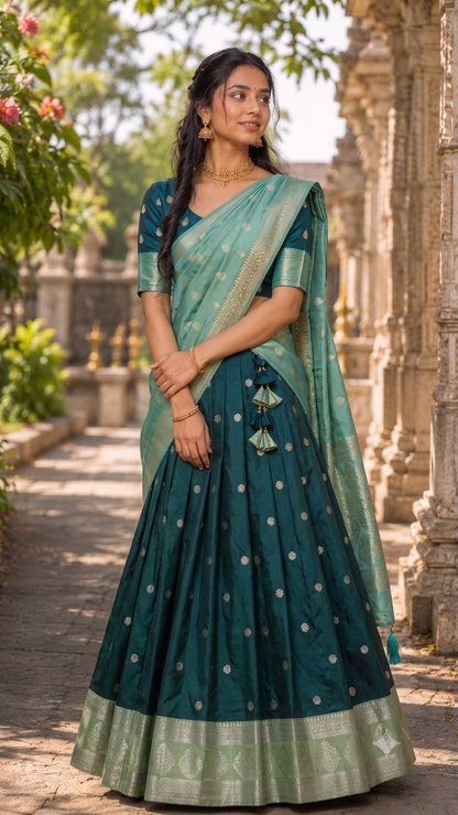 Half saree silk Semi stitched VEHSS15