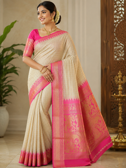 Checked Butter soft silk VECB0106