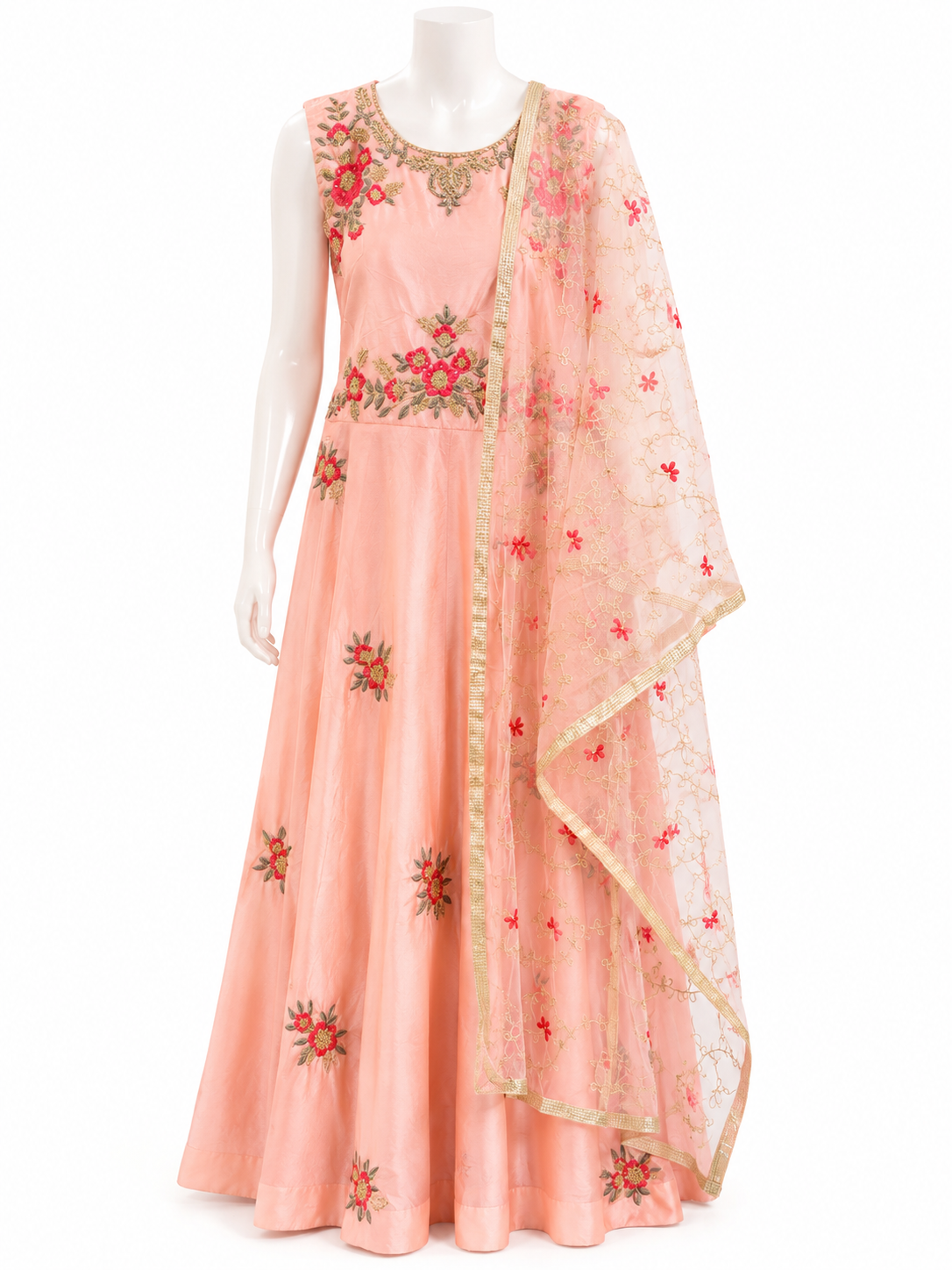 Peach Anarkali
