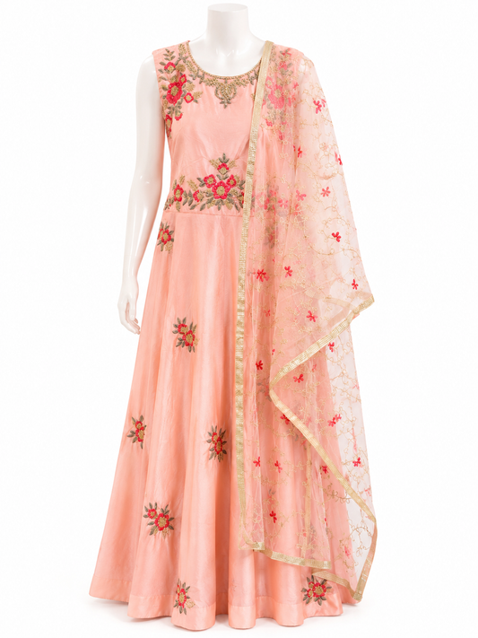 Peach Anarkali