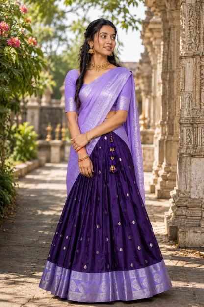 Half saree silk semi stitched VEHSS16