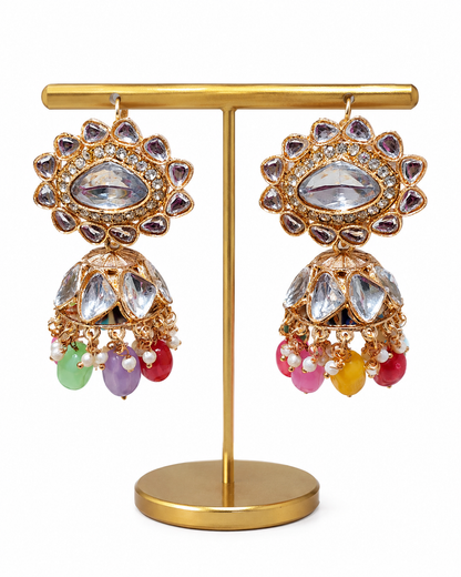 Kundan Jhumka Multicolor