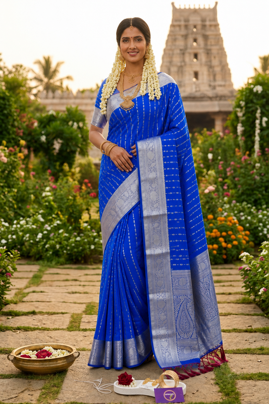 Jasmine Bud Kanjivaram silk saree VEJK407