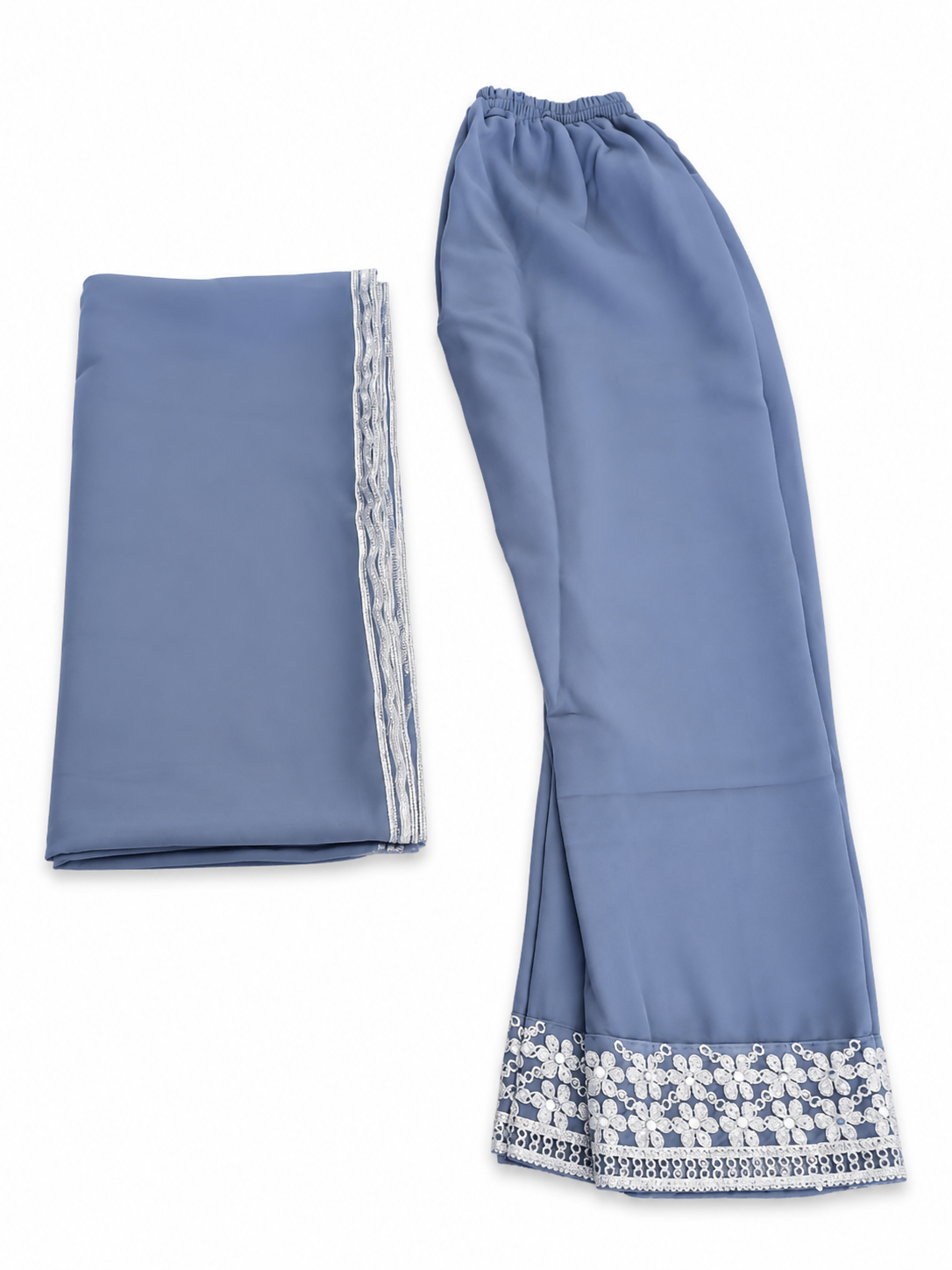 Anarkali suits 3pcs Grey with silver