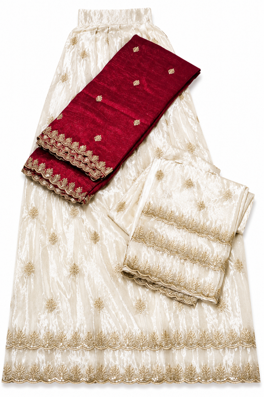 Half saree Semi stitched shimmer  silk VEHSS07