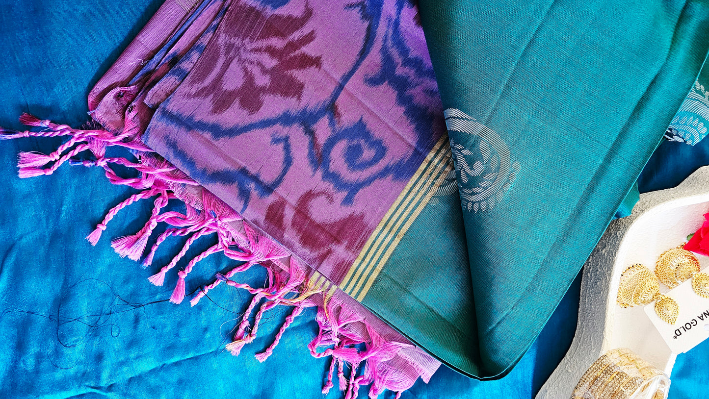 Kanjivaram Pure silk sarees Peacock Green Bridals Kanchipuram VEK324
