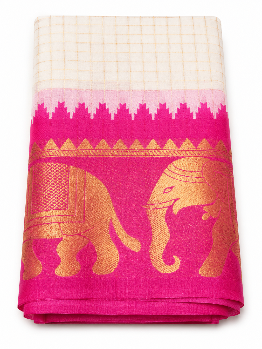 Onam Kattam Fancy checked silk sarees