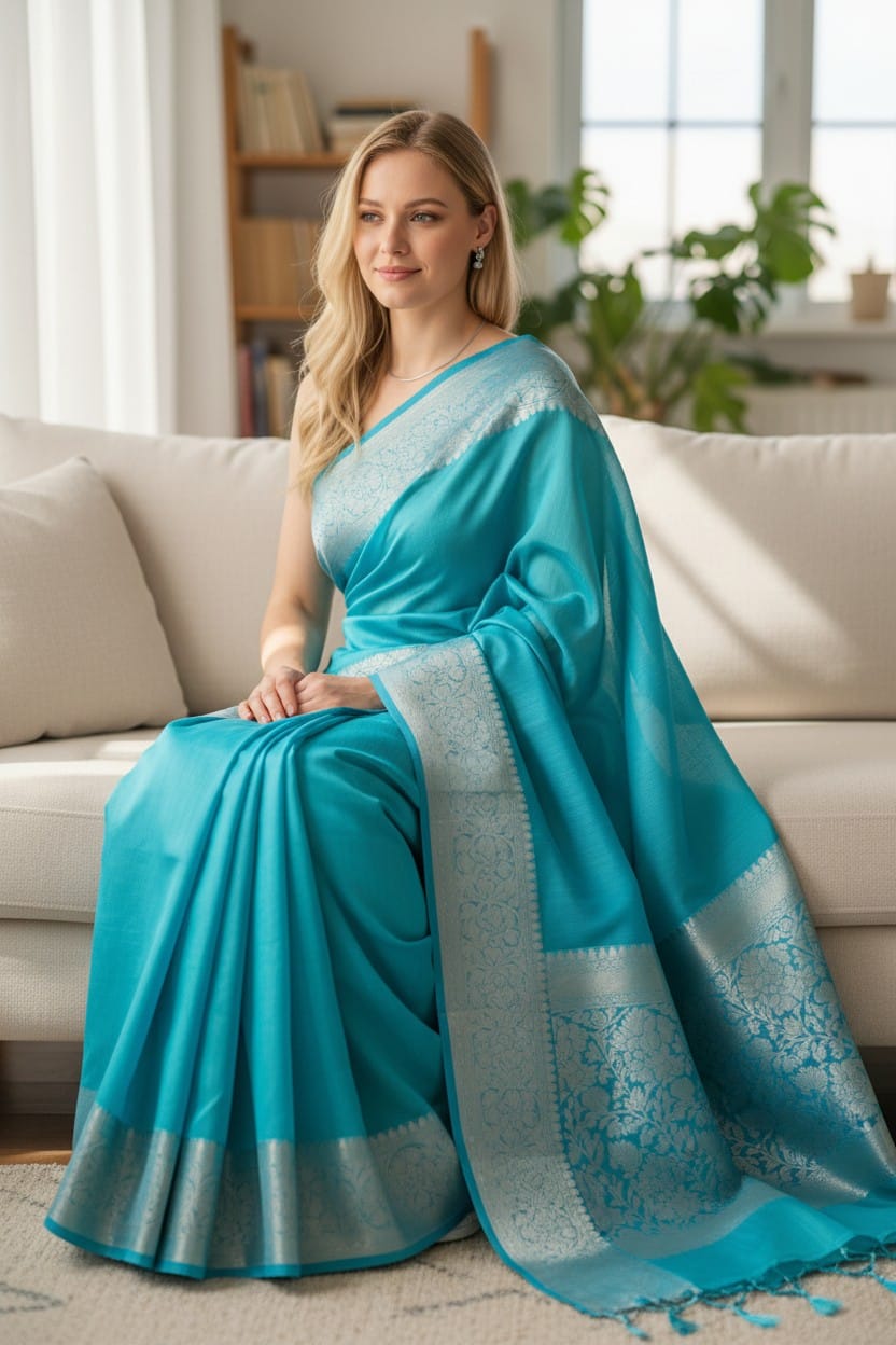 Manipuri silks Burgundy MPS5901