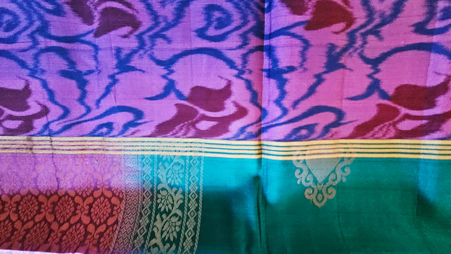 Kanjivaram Pure silk sarees Peacock Green Bridals Kanchipuram VEK324