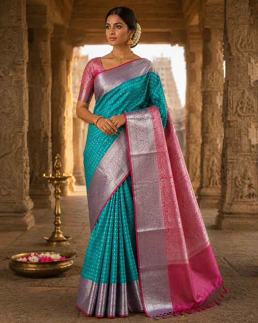 Jasmine Bud Kanjivaram silks VEJK401