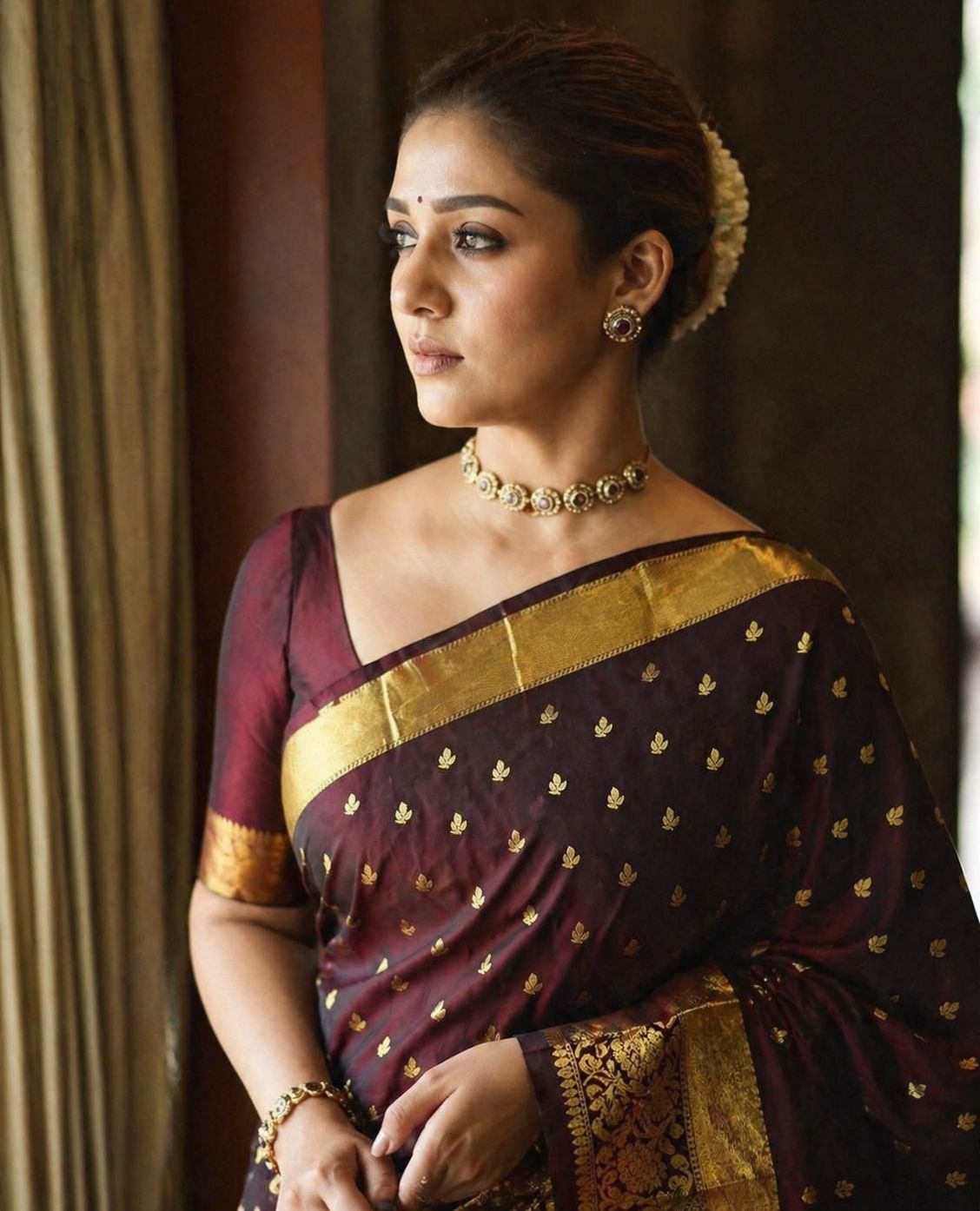 Kanjivaram rich brown soft silk VEKRB0105