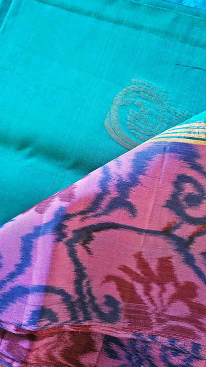 Kanjivaram Pure silk sarees Peacock Green Bridals Kanchipuram VEK324