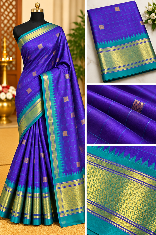 Checked softy silk