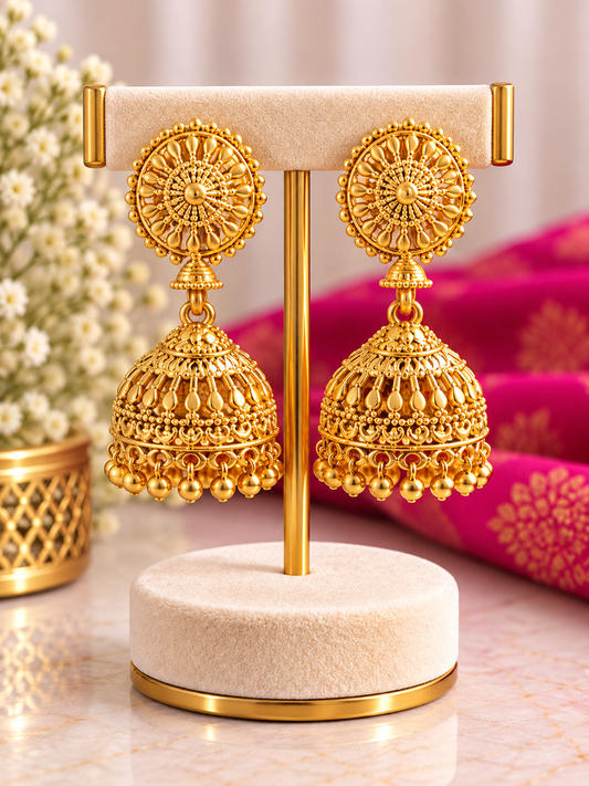 Gold plated Jhumka Earrings