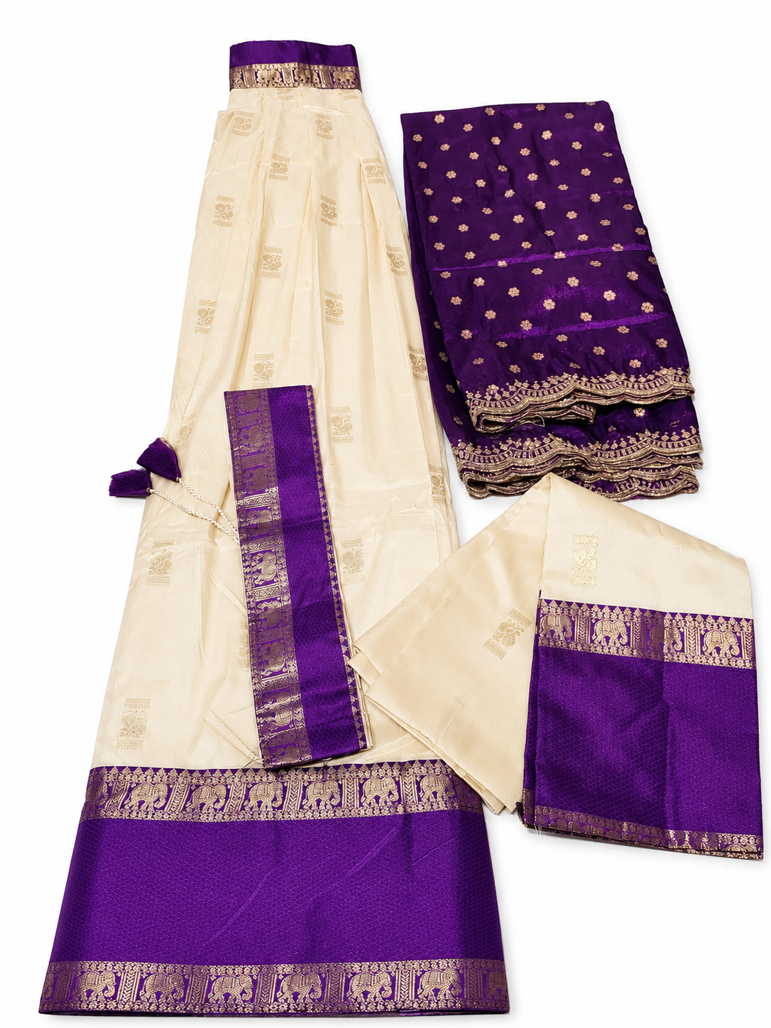 Soft silks Half sarees Lehengas semi stitched VEHSS10