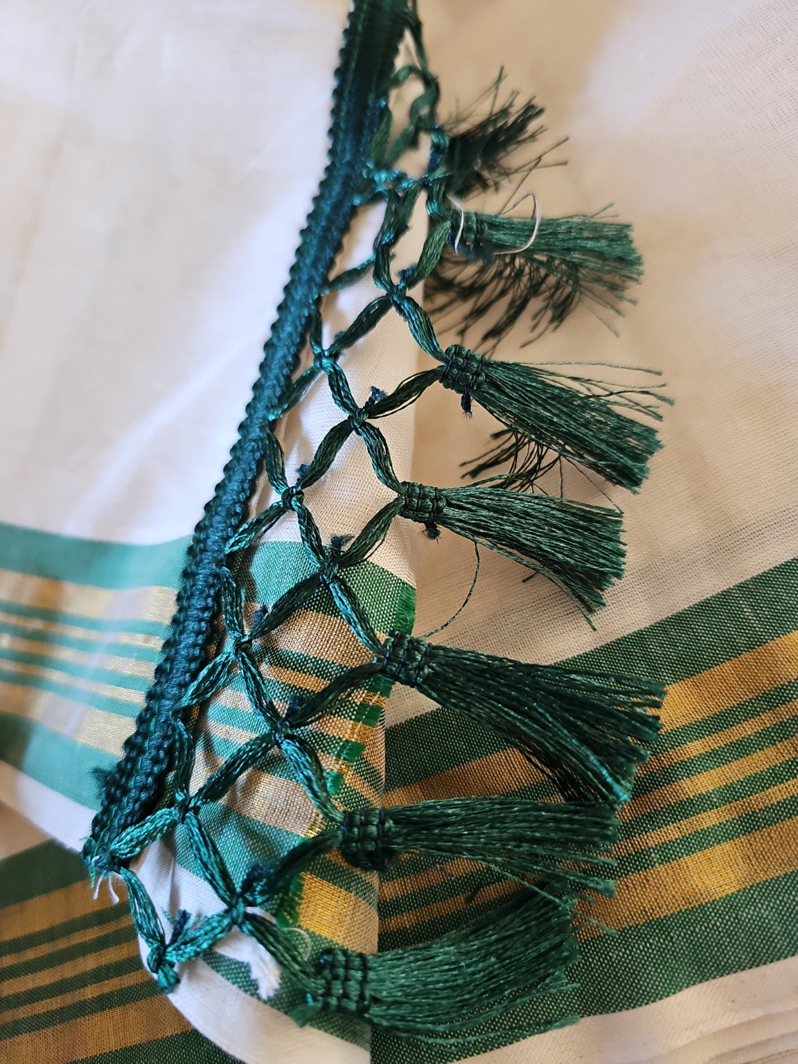 Kerala Kasavu sarees Green Border