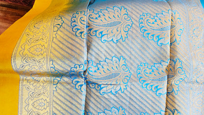 Kanjivaram Pure silk sarees Mustard VEK327