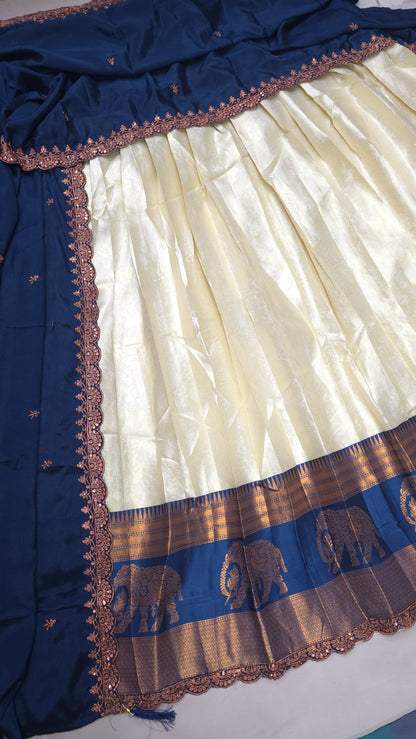 Half saree Semi stitched Blue VEHSS01