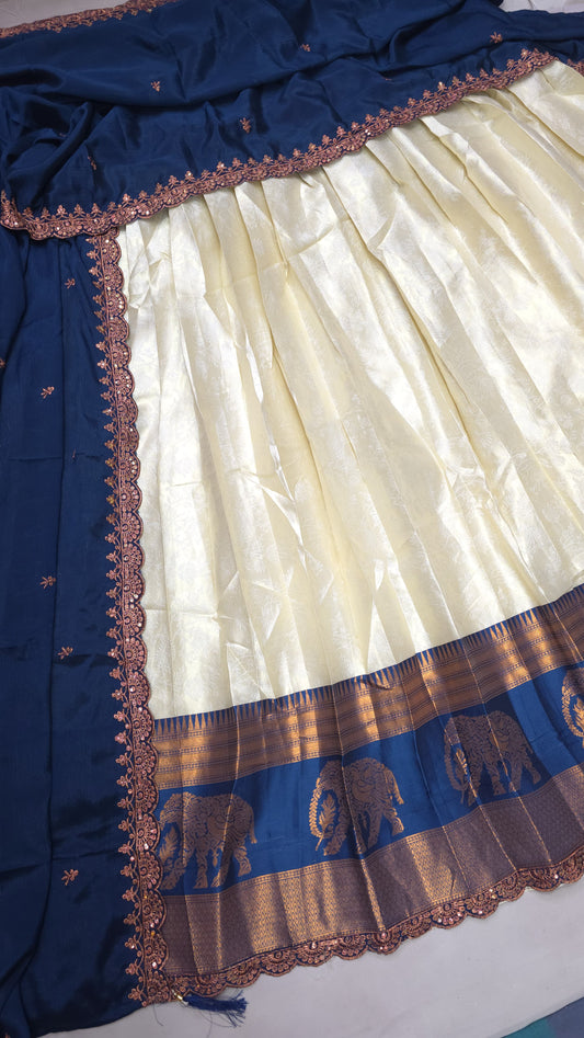 Half saree Semi stitched Blue VEHSS01