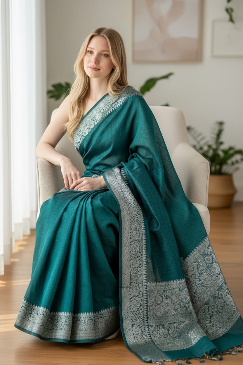 Manipuri silks Burgundy MPS5901