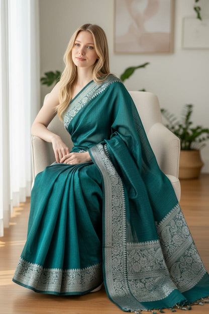 Manipuri silks Burgundy MPS5901