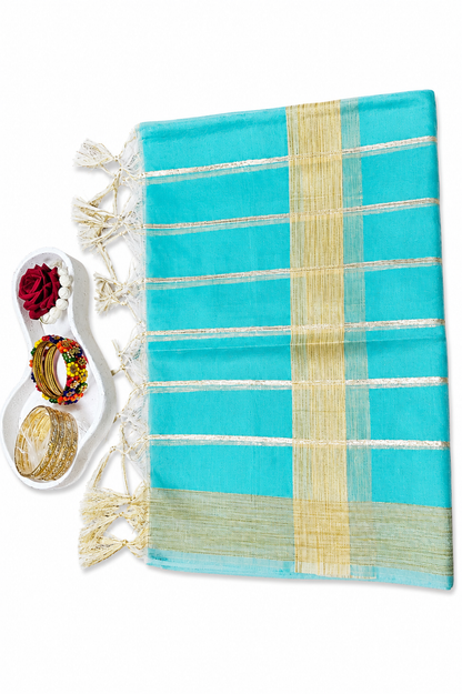 Mangalagiri silk cotton Duppata 2.4M