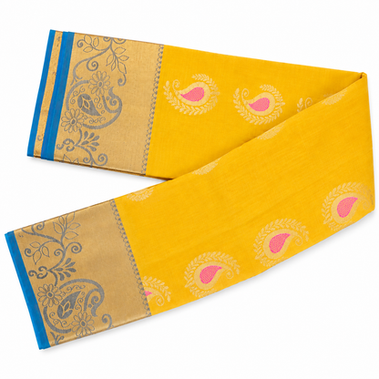 Kanjivaram Pure silk sarees Mustard VEK327