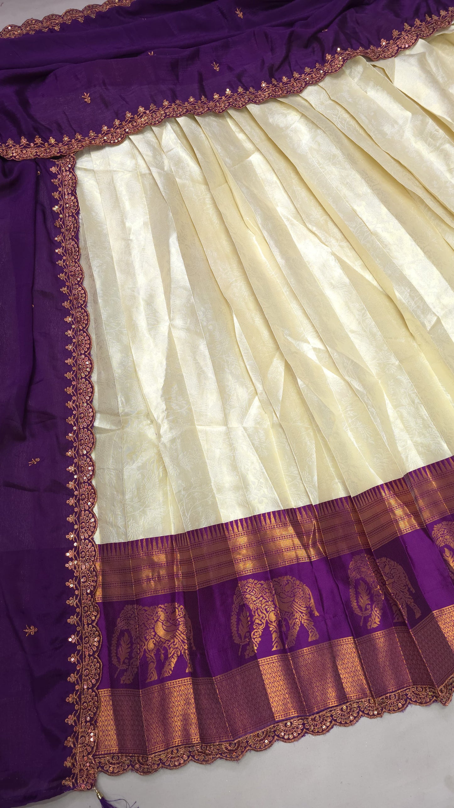 Half saree Semi stitched Purple VEHSS03