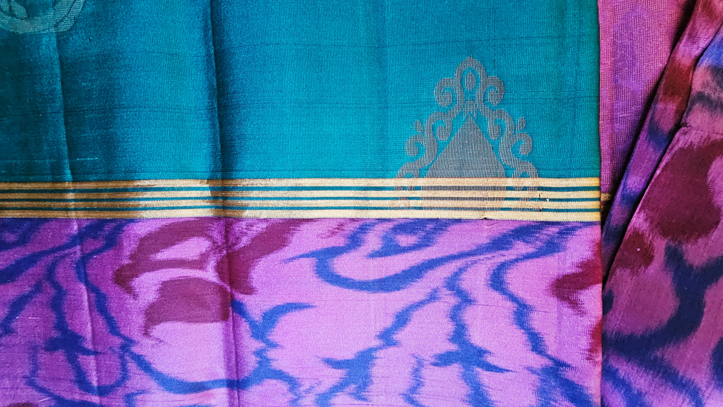 Kanjivaram Pure silk sarees Peacock Green Bridals Kanchipuram VEK324
