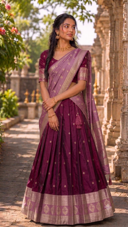 Half saree silk Semi stitched VEHSS14