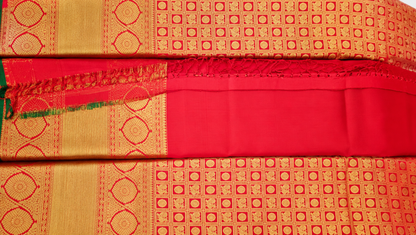 Kanjivaram Pure silk sarees Red VEK328